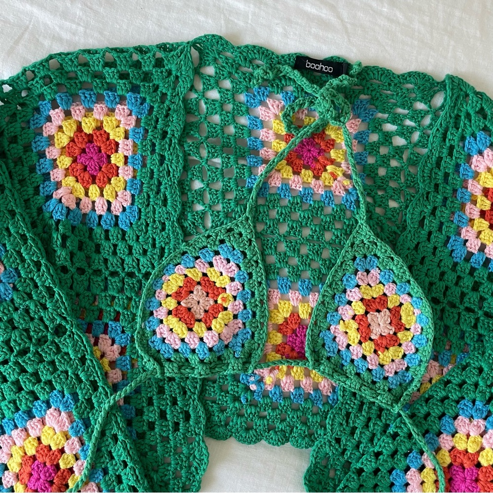 Boohoo colorful crochet set - Picture 2 of 5